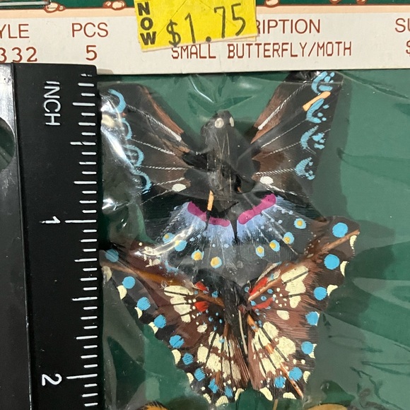 Vintage Pack of 5 Butterflies Decor by Westrim Crafts - Picture 6 of 7